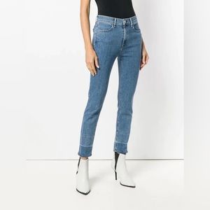 rag & bone | High Waist Ankle Cigarette Jeans In Blue